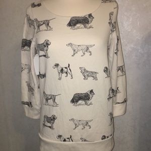 Urban outfitters dog breeds sweatshirt EUC